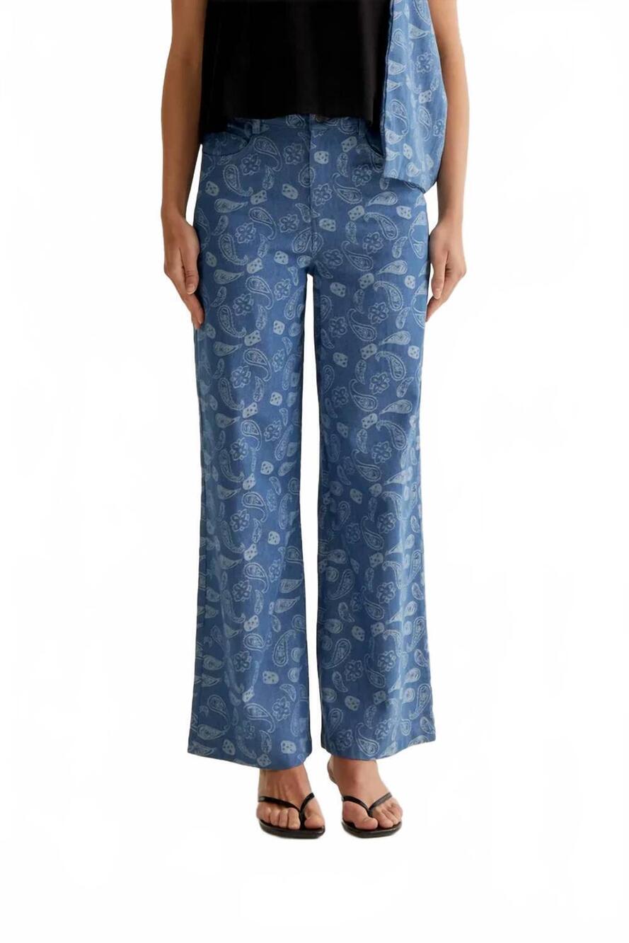 NEW COMPANIA FANTASTICA paisley print jeans in denim